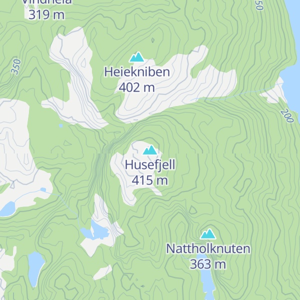 Map of Husefjell