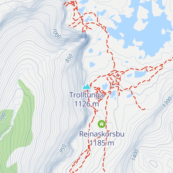Map of Trolltunga