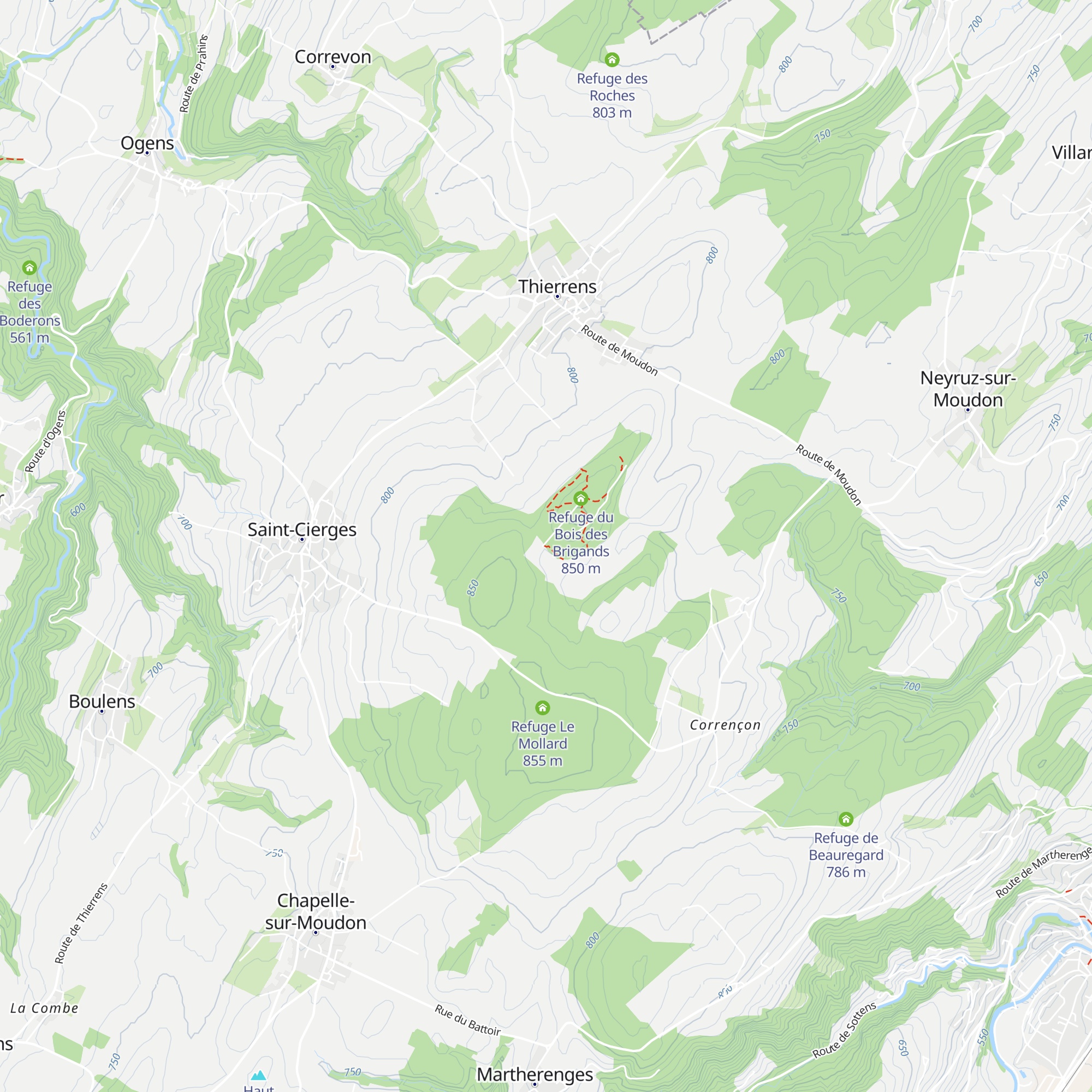 Refuge des Brigands map