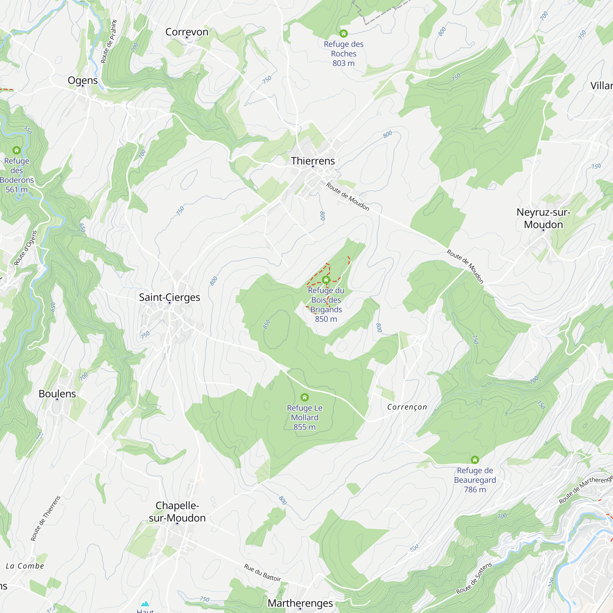 Refuge des Brigands map