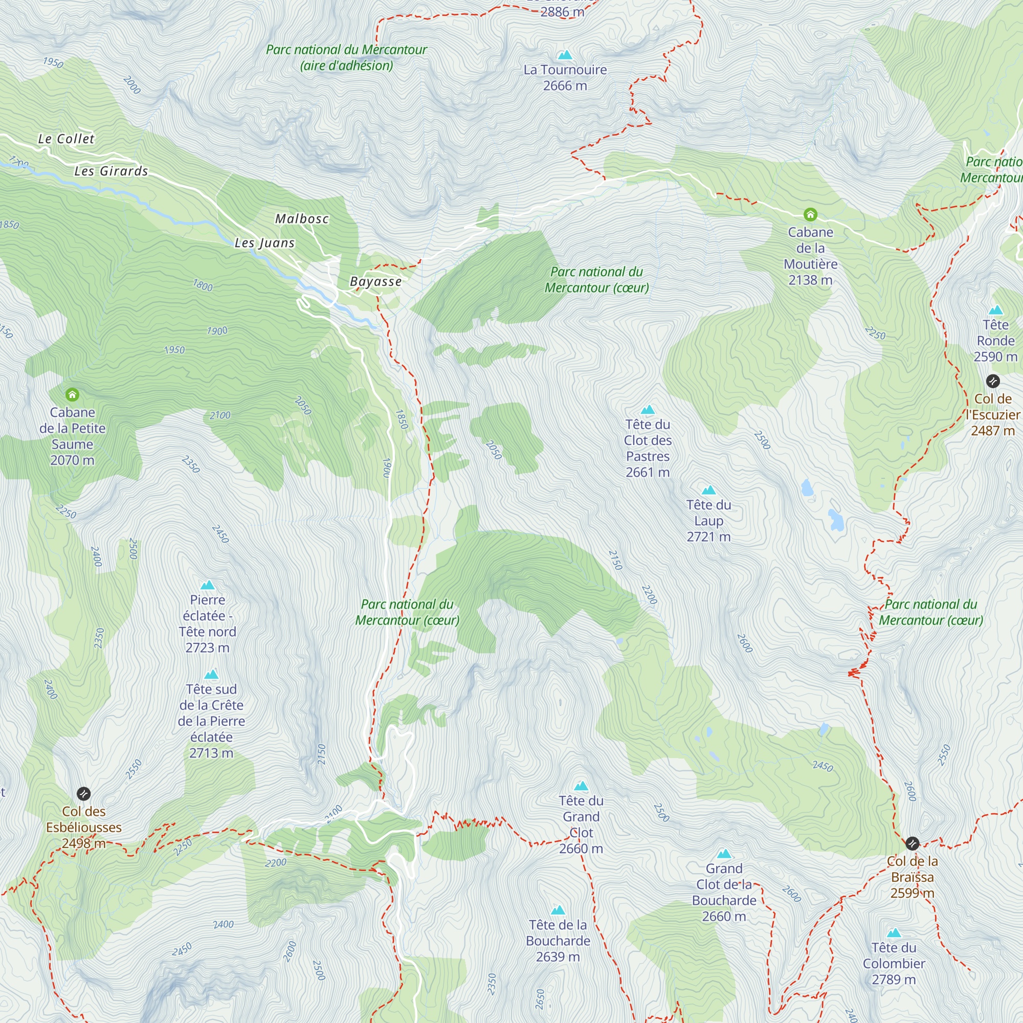 Cabane de l'Adroit du Pin map