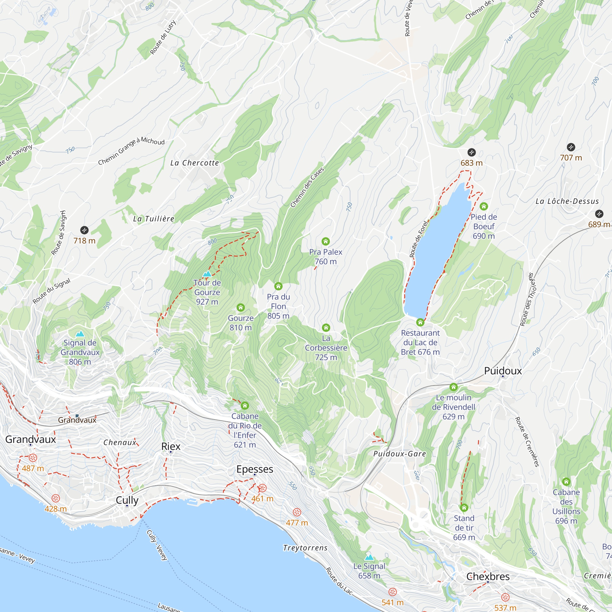 La Corbessière map
