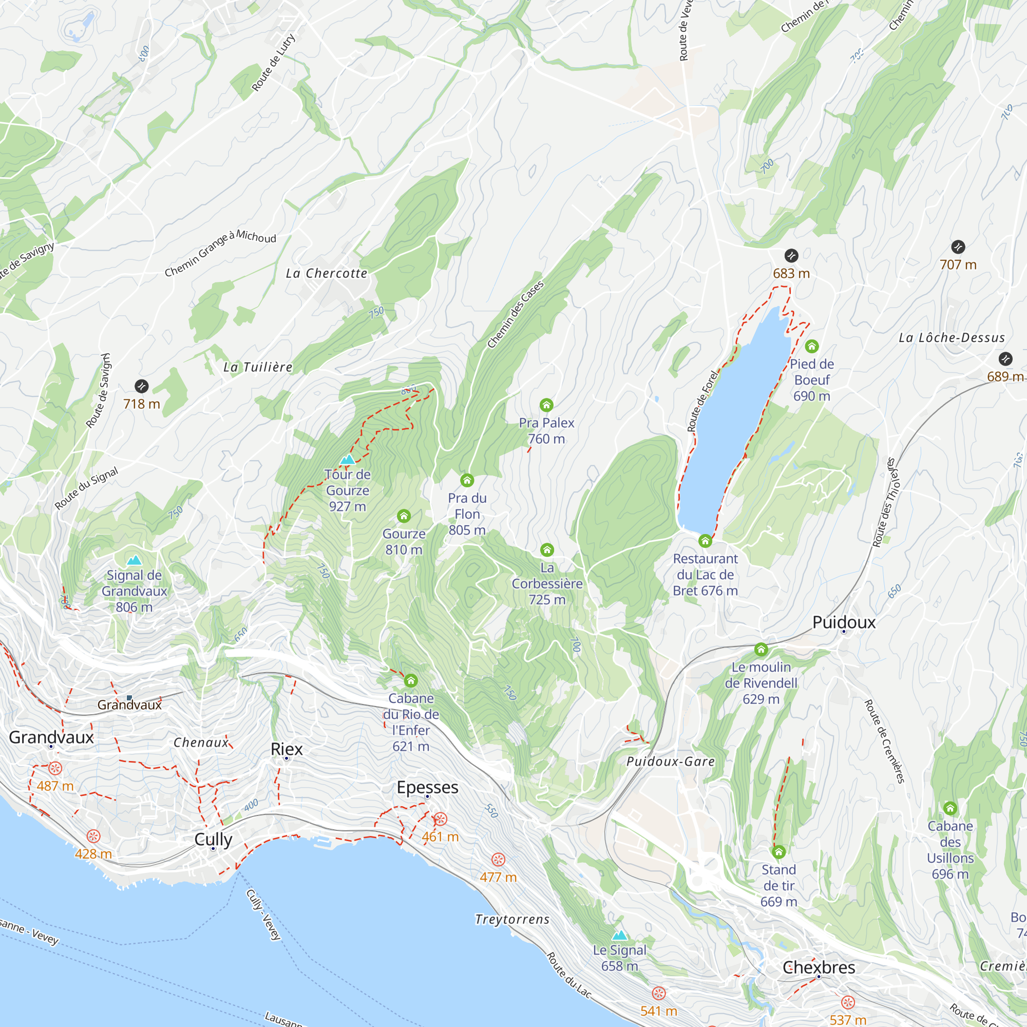 La Corbessière map