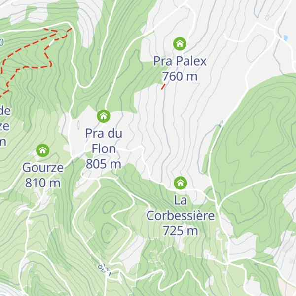 Map of La Corbessière