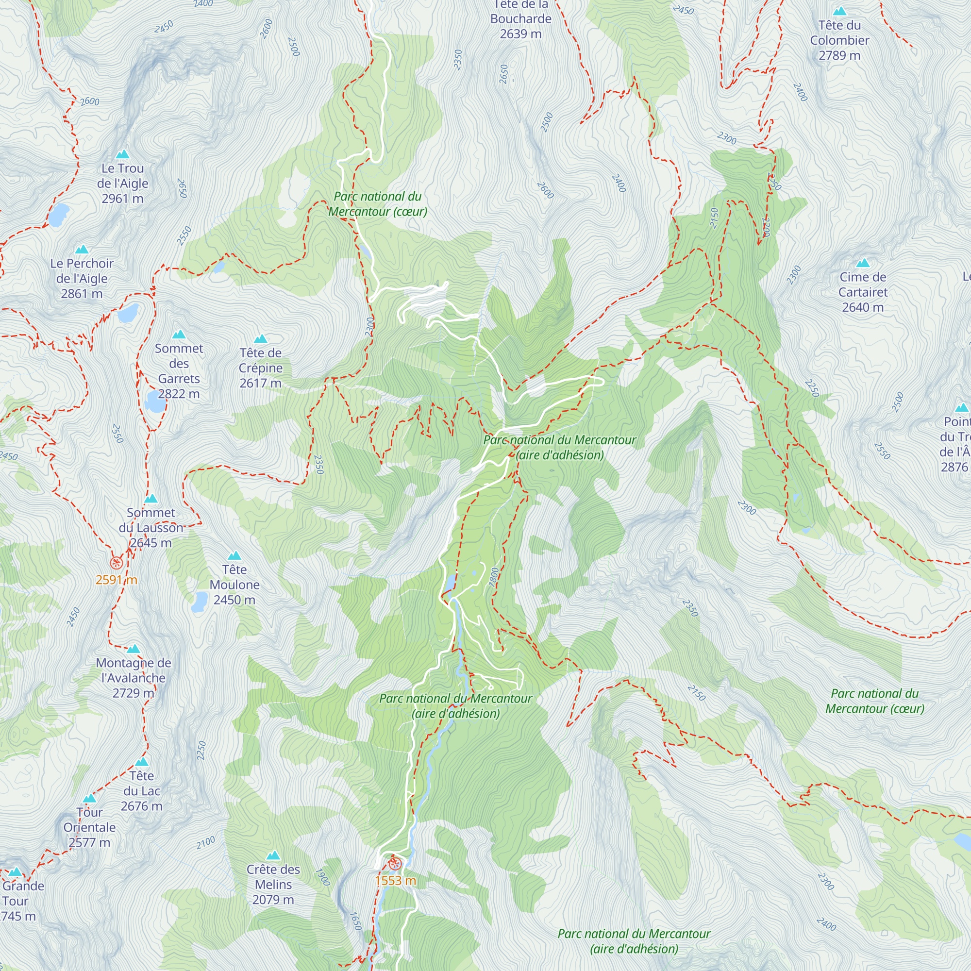 Refuge de la Cantonnière map