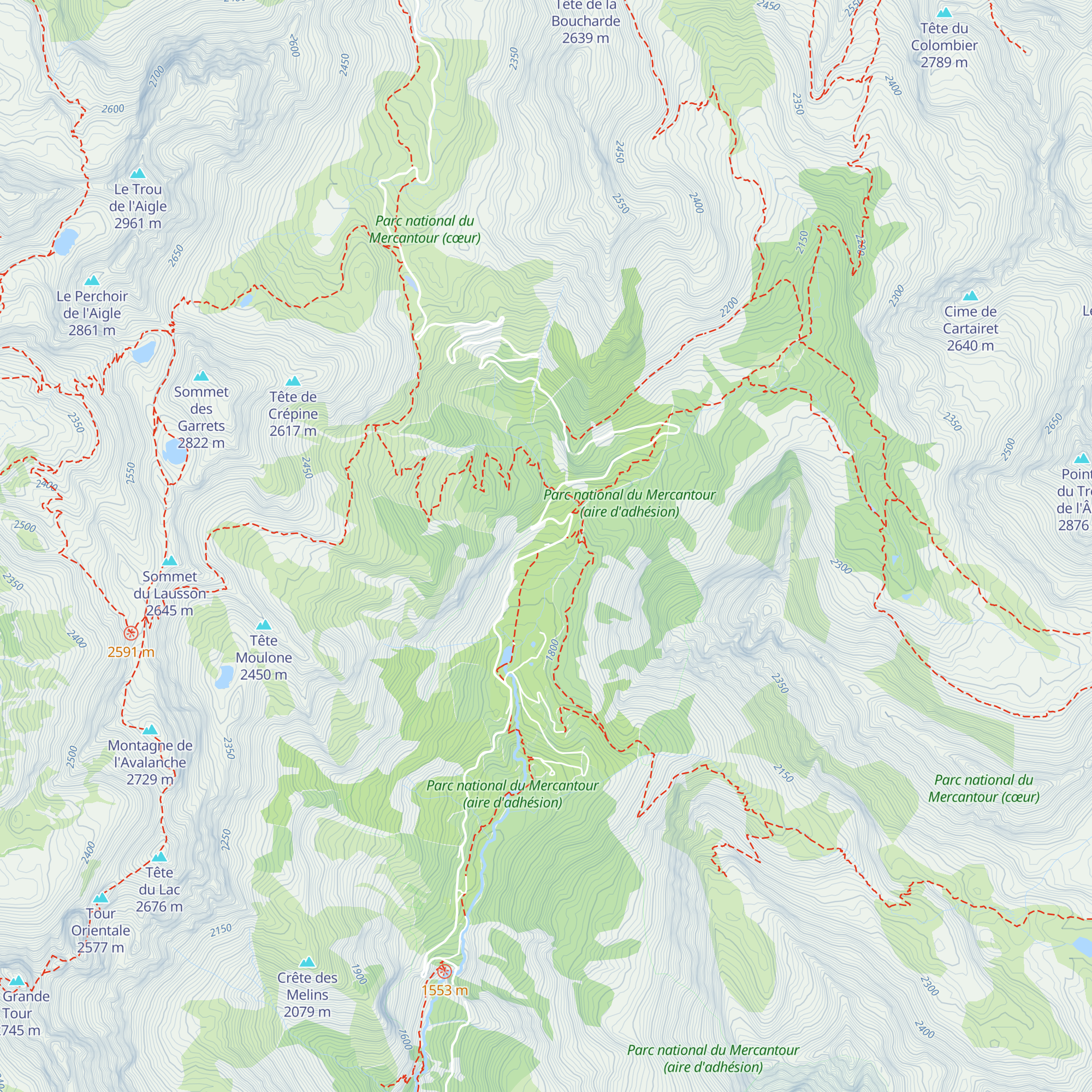 Refuge de la Cantonnière map