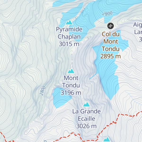 Map of Mont Tondu