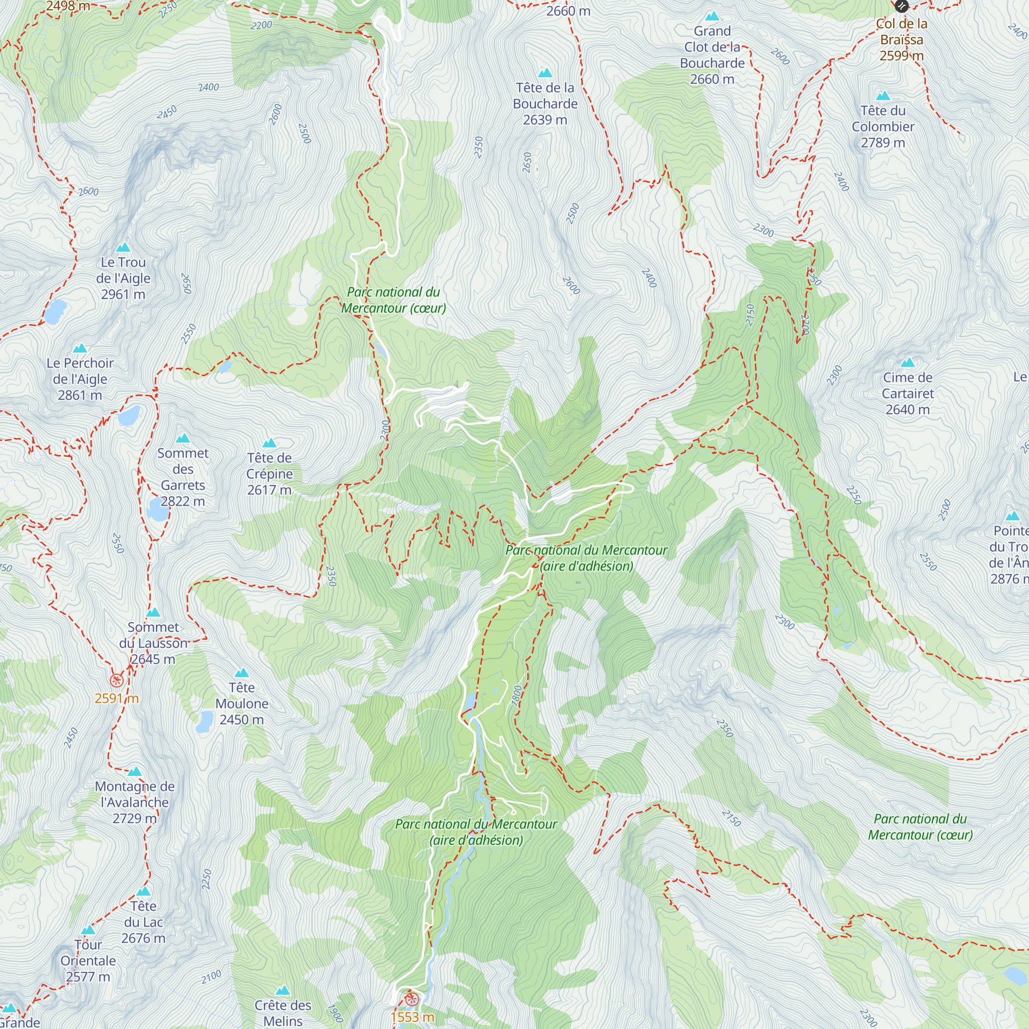 Cabane du Garret map