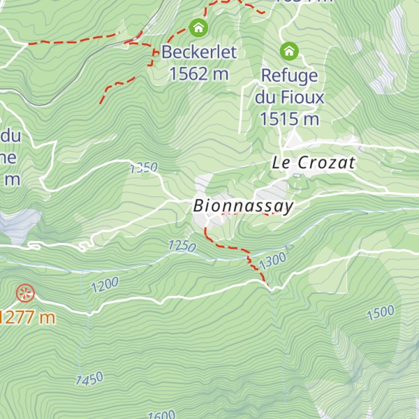 Map of Auberge de Bionnassay