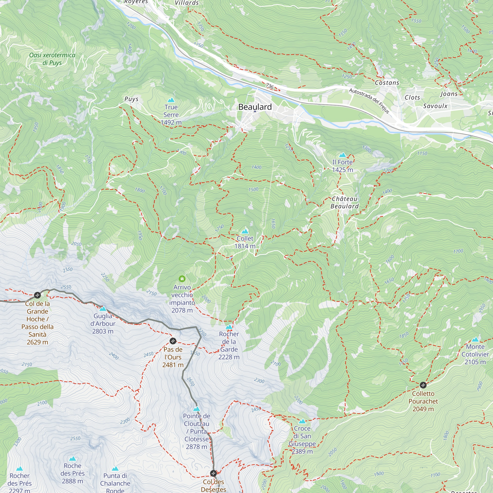 Rifugio Guido Rey map