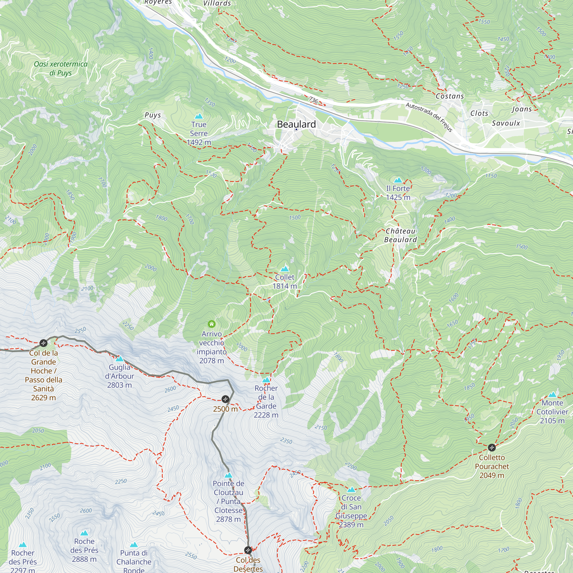 Rifugio Guido Rey map