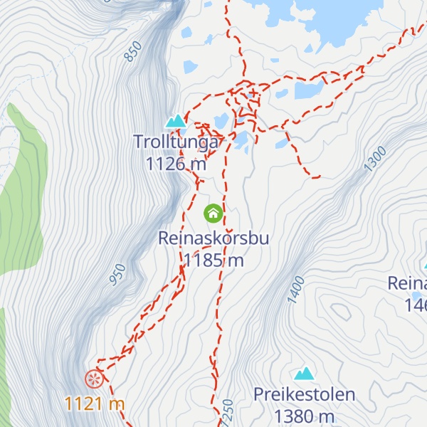 Map of Reinaskorsbu