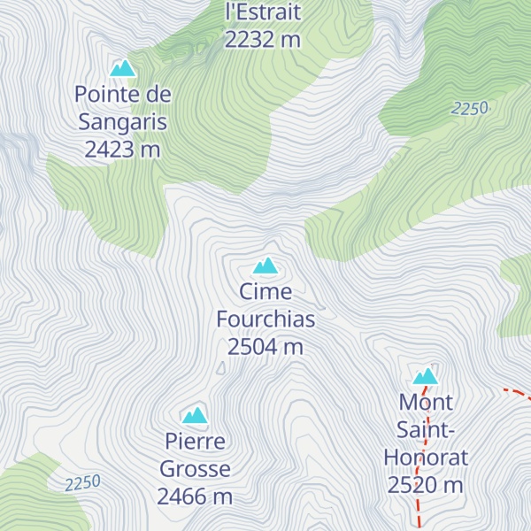 Map of Cime Fourchias