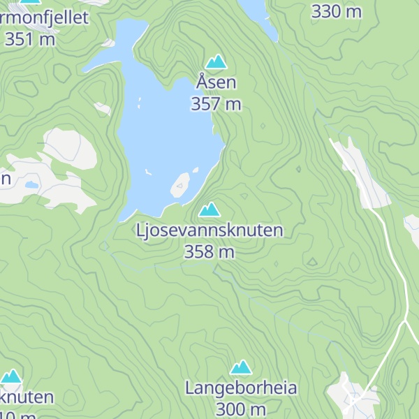 Map of Ljosevannsknuten