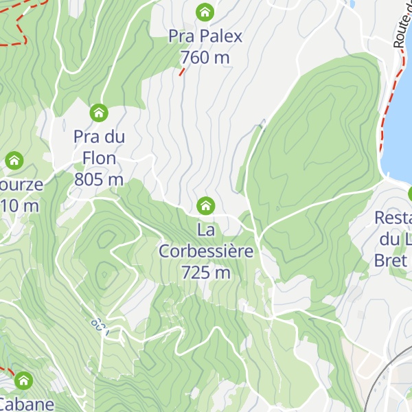 Map of La Corbessière