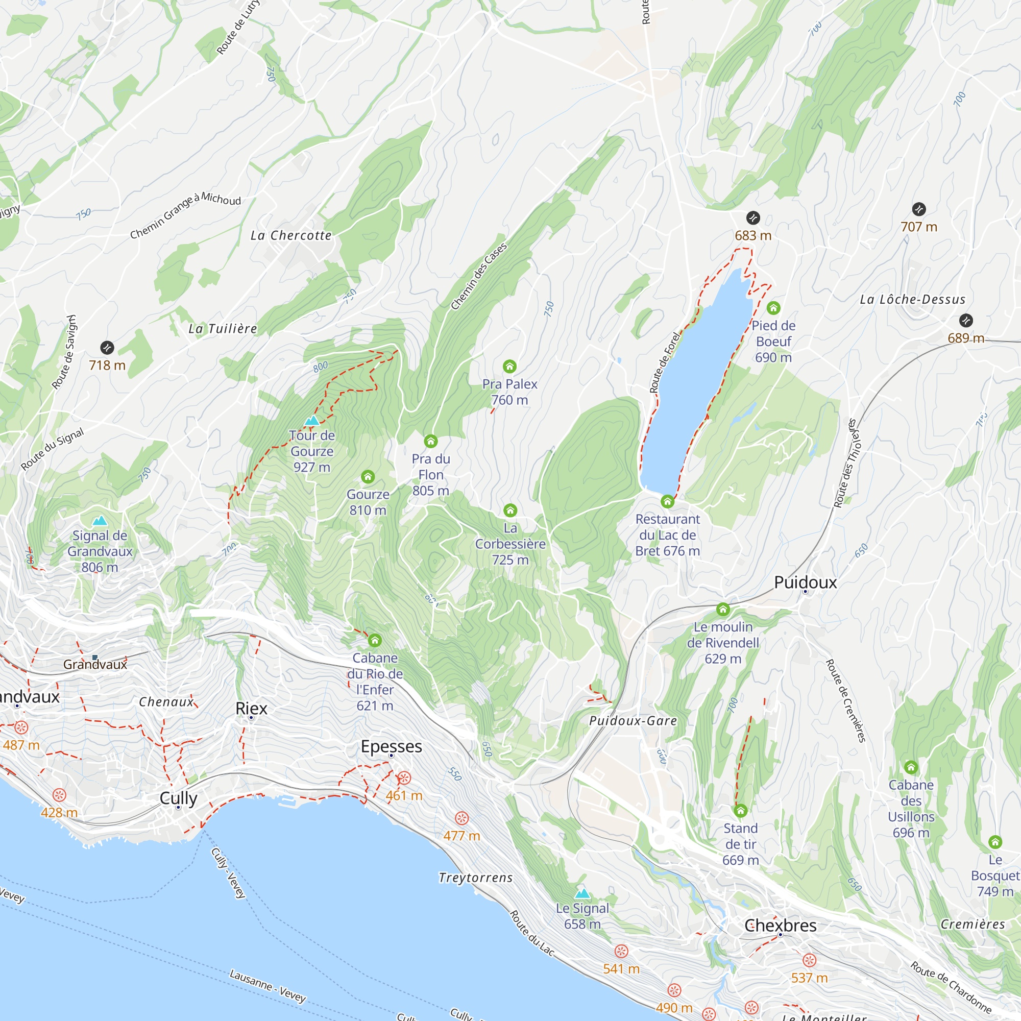 La Corbessière map