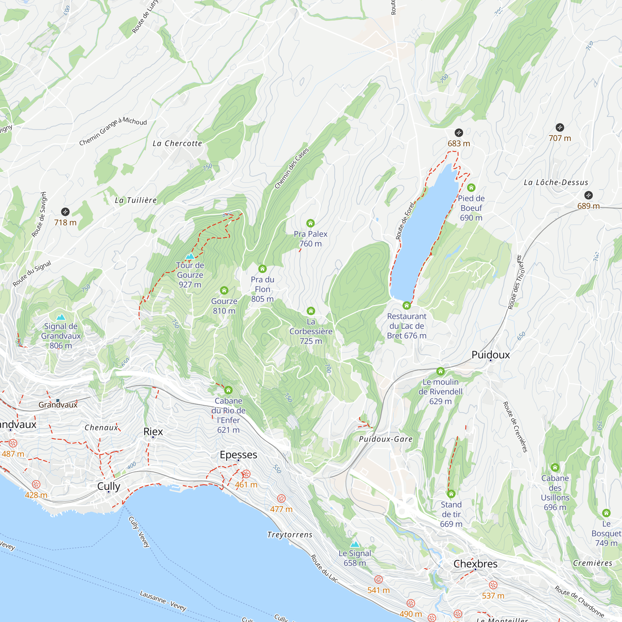 La Corbessière map