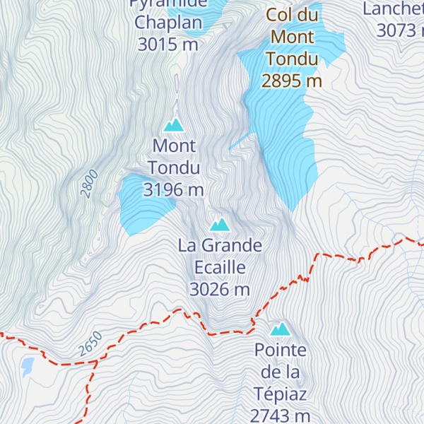Map of Aiguille de Bellaval