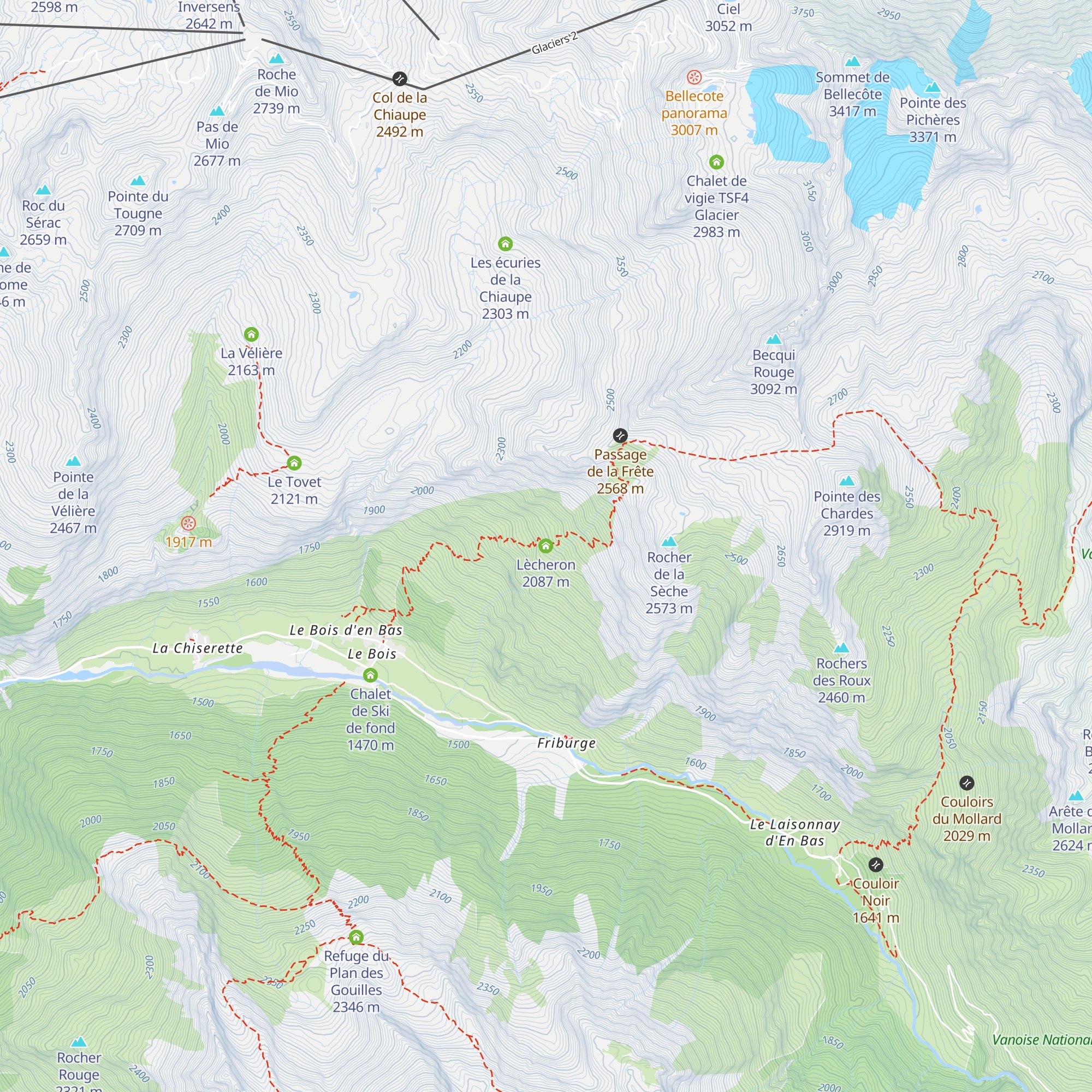 Lècheron map