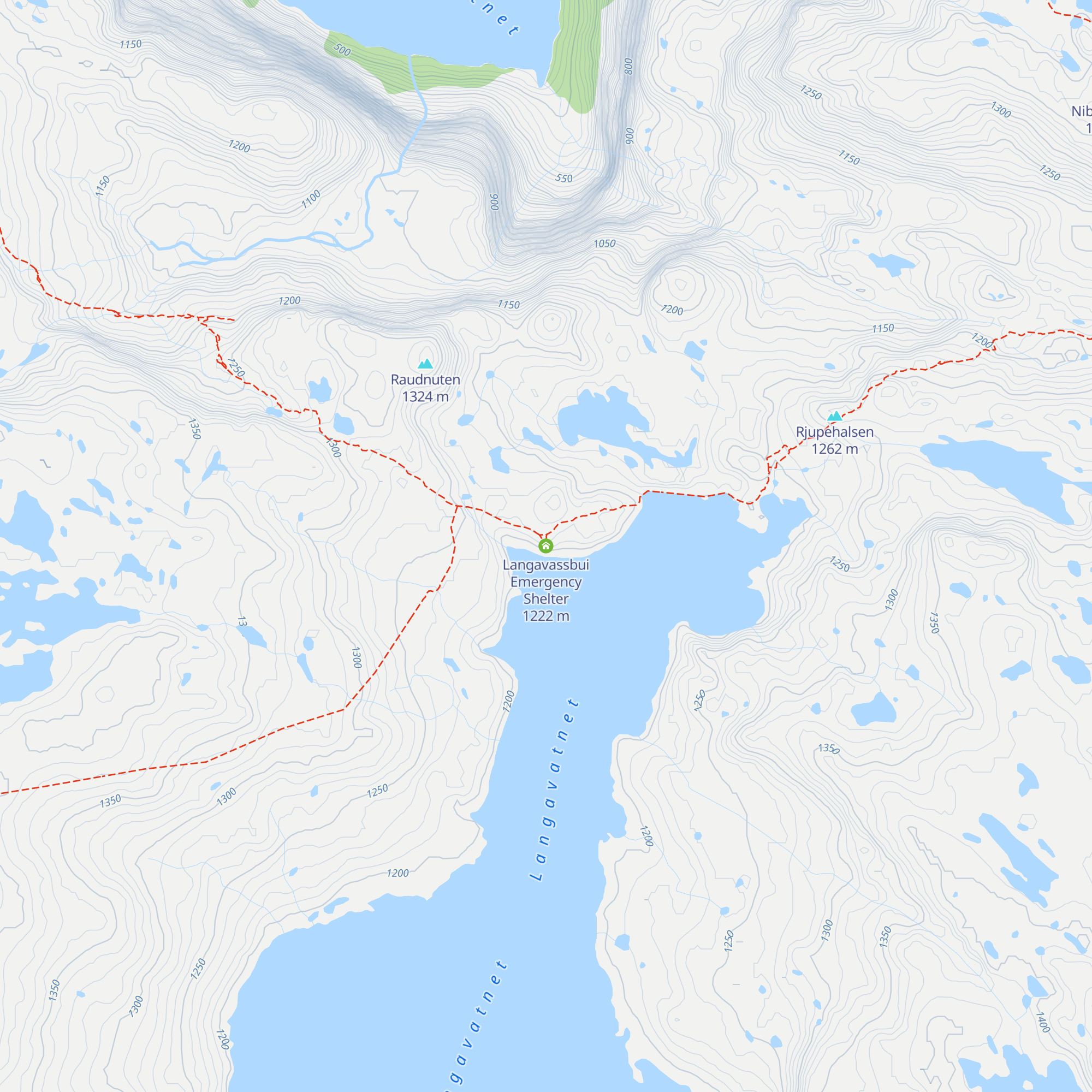 Langavassbui Emergency Shelter map