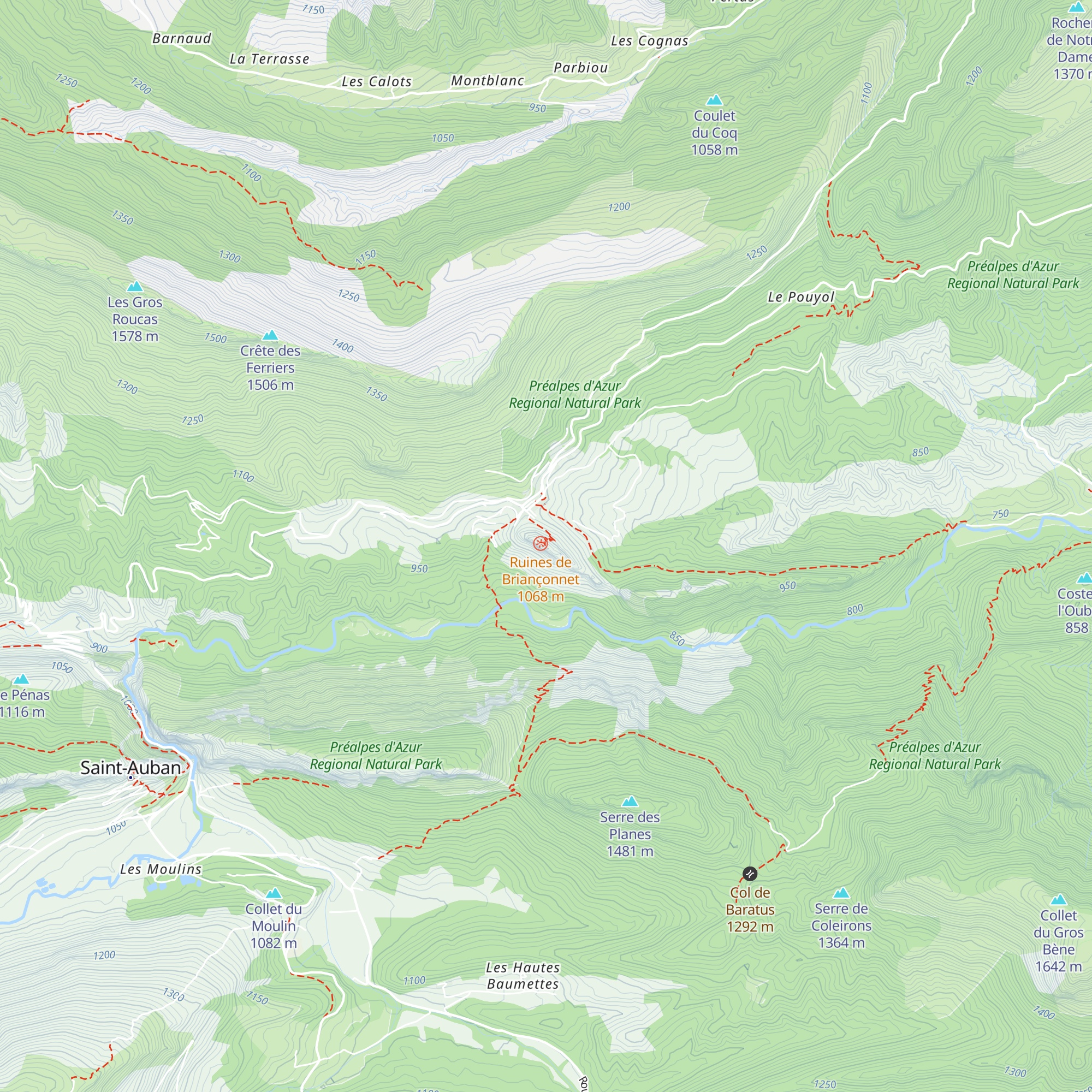 Ancienne chapelle des ruines de Briançonnet map