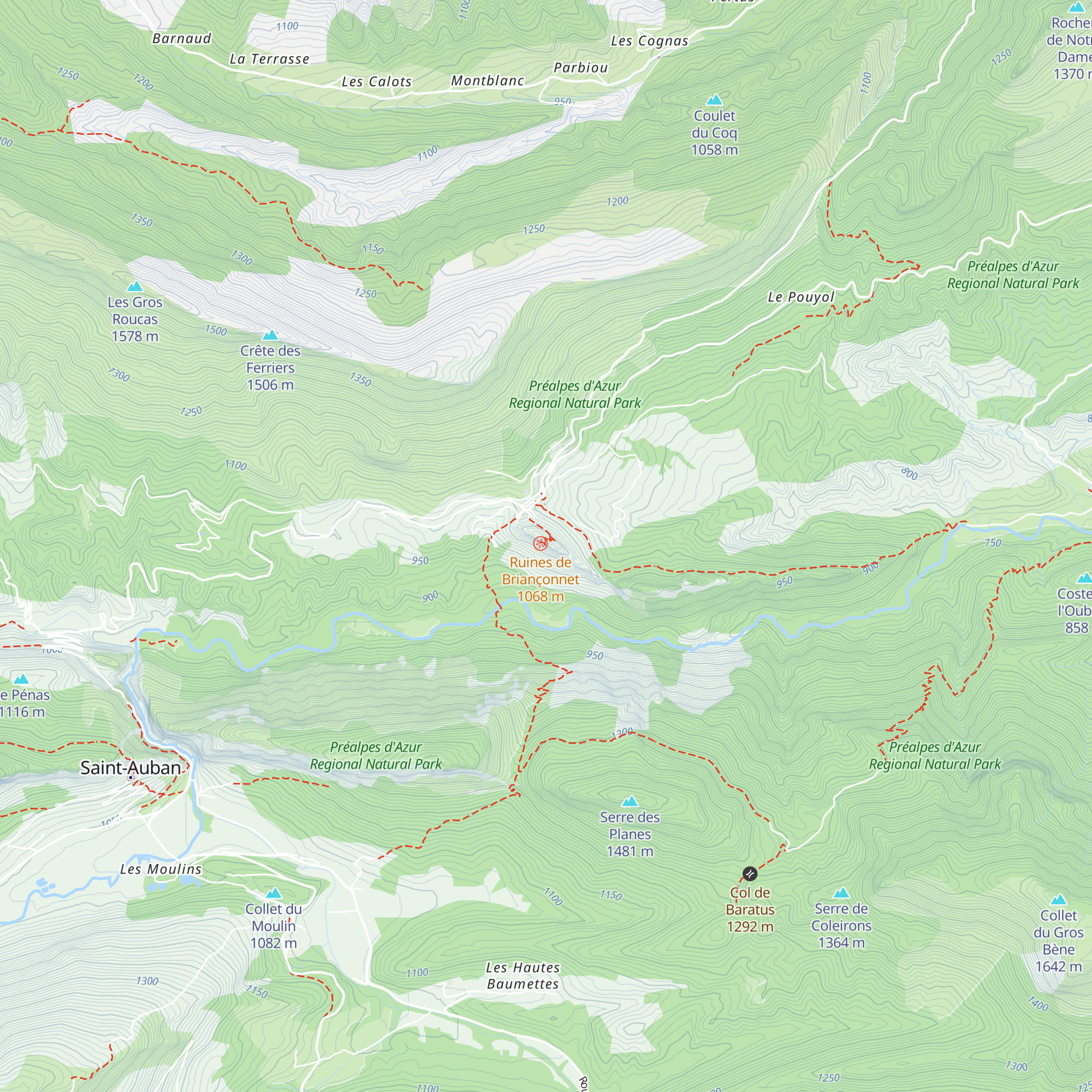 Ancienne chapelle des ruines de Briançonnet map