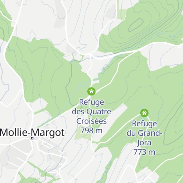 Map of Refuge des Quatre Croisées