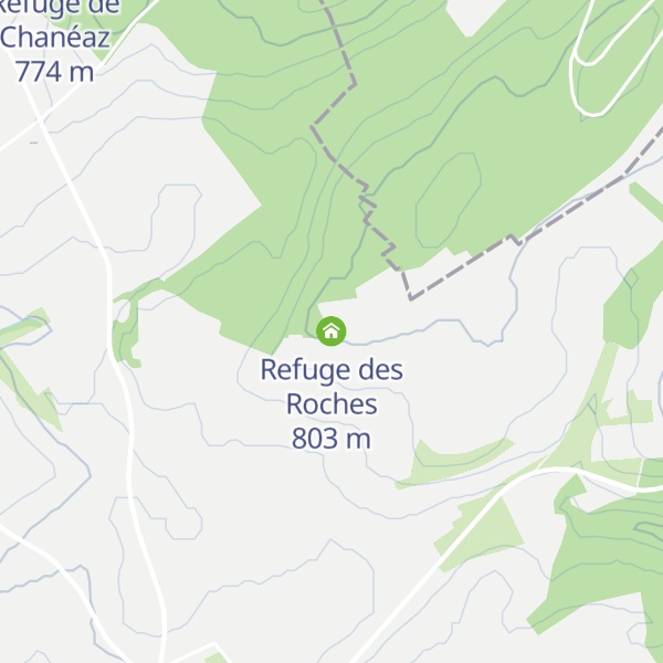Map of Refuge des Roches