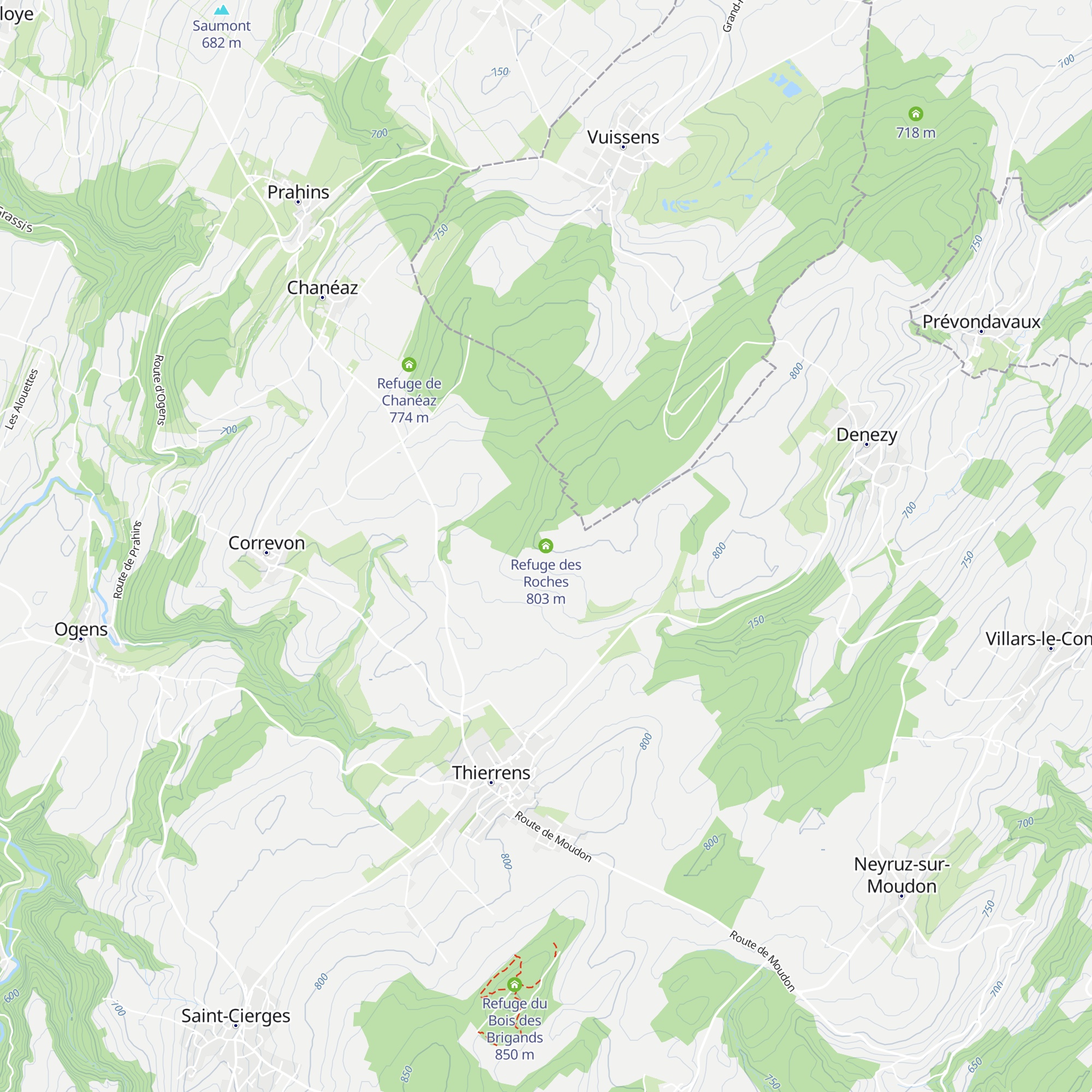 Refuge des Roches map