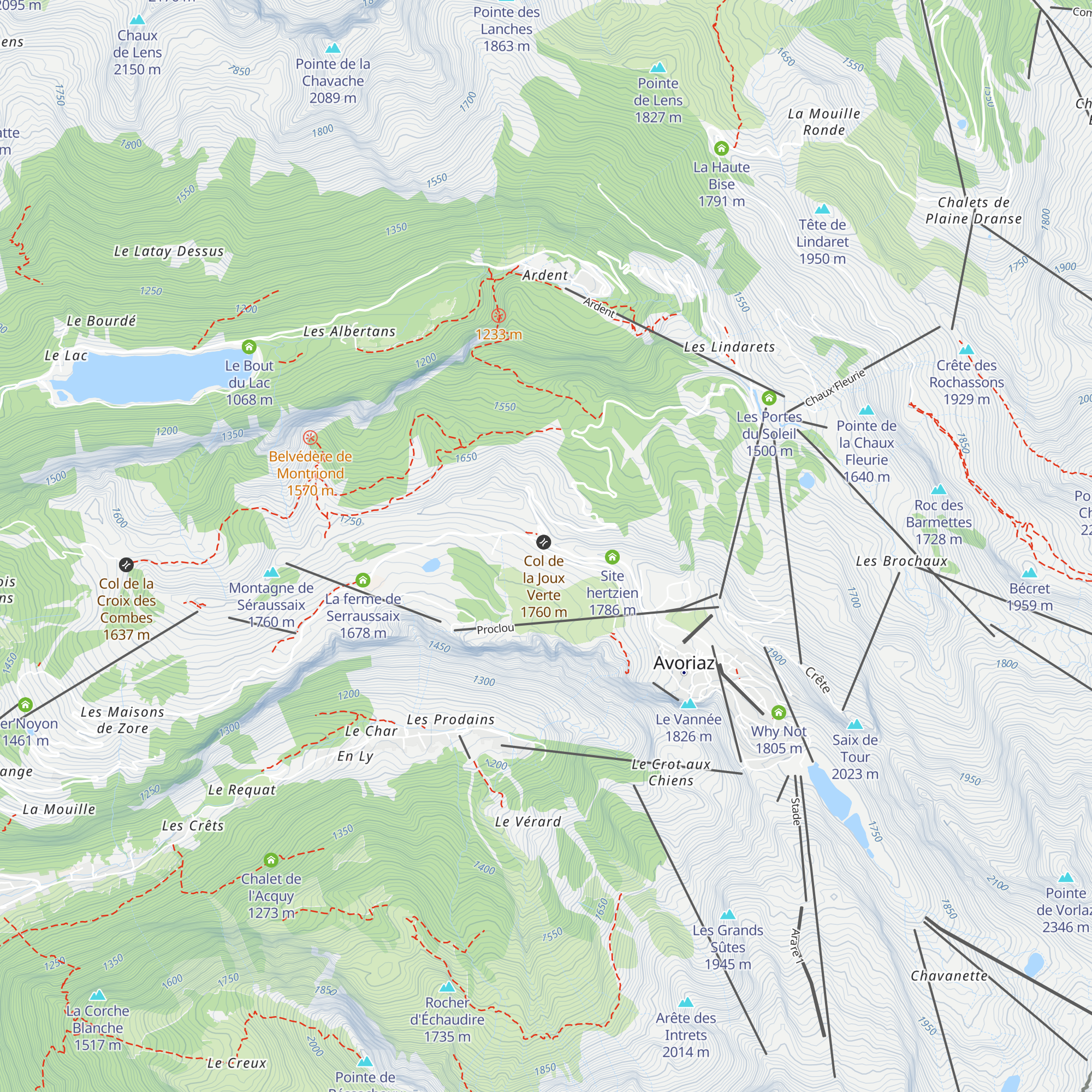 Restaurant du Col de la Joux Verte map