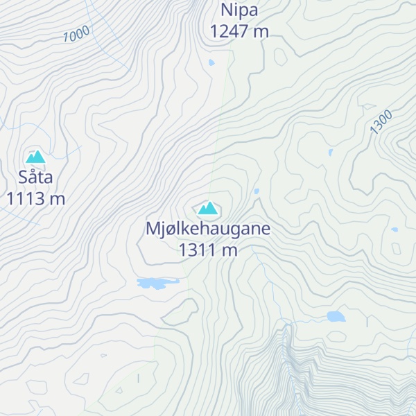 Map of Mjølkehaugane