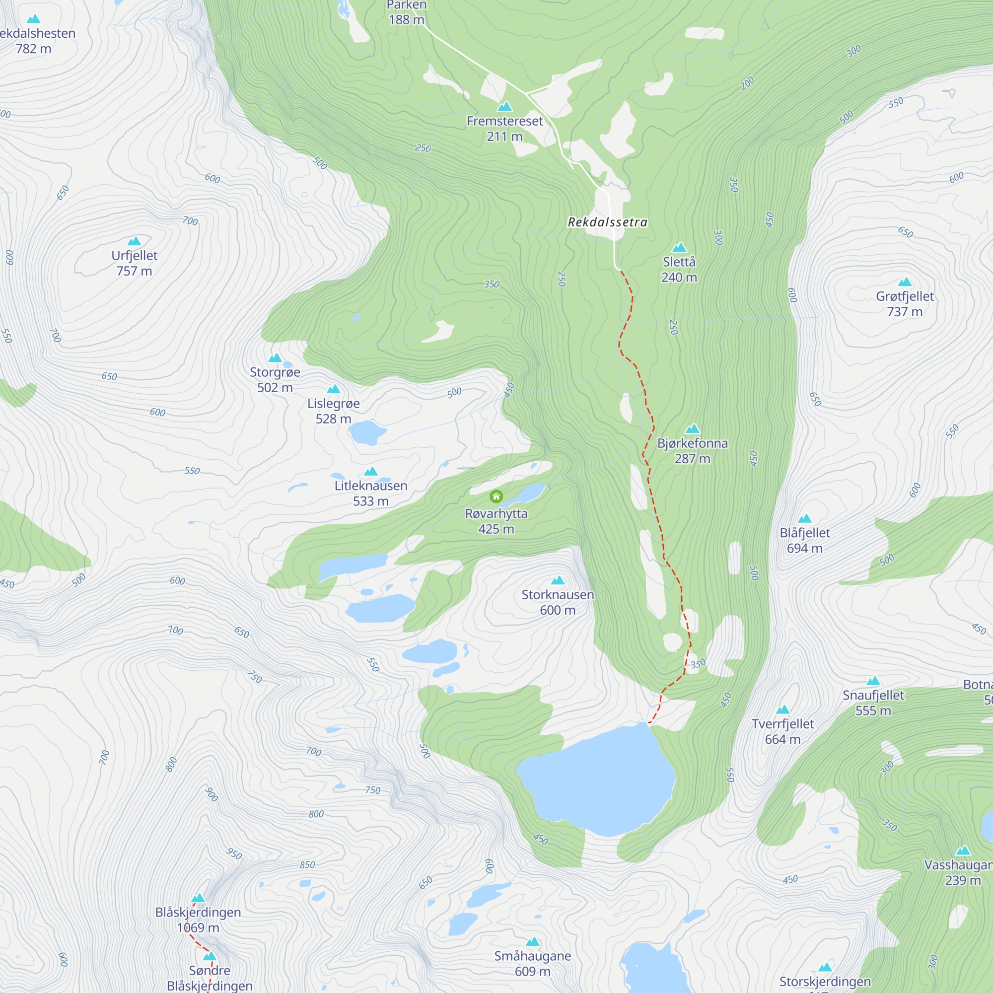 Røvarhytta map