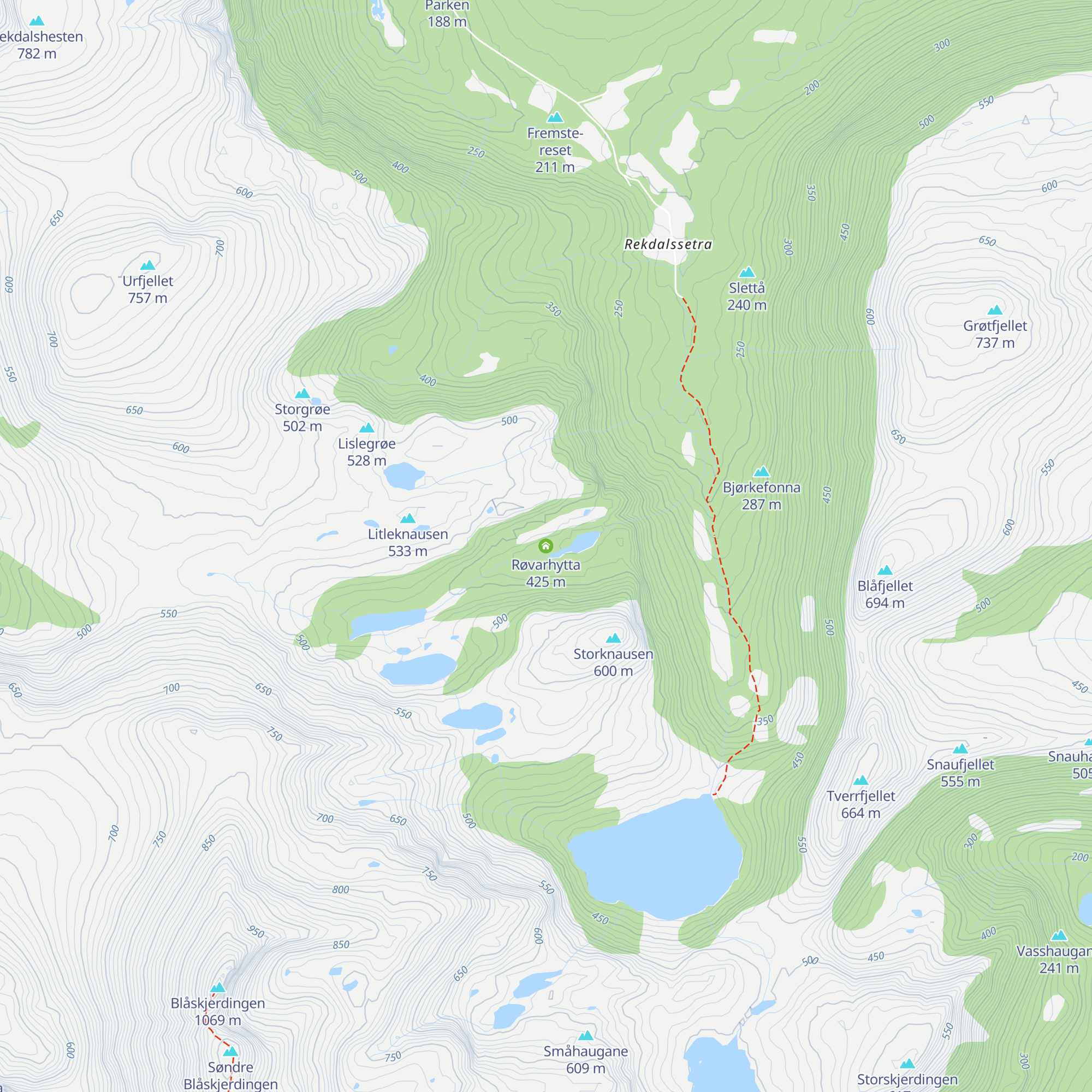 Røvarhytta map