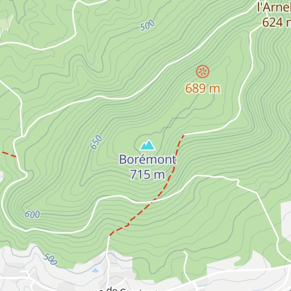 Map of Rocher de Borémont