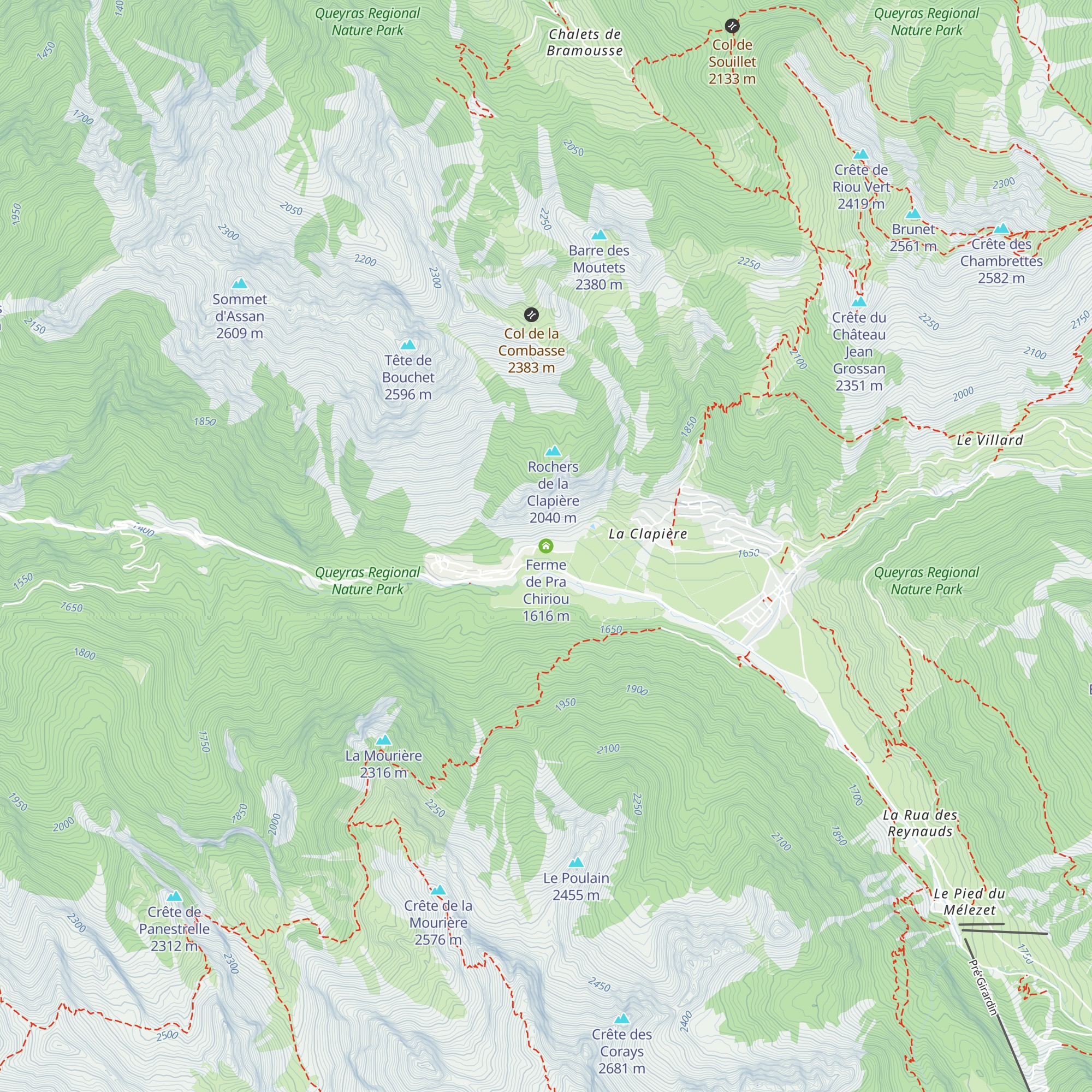 Ferme de Pra Chiriou map