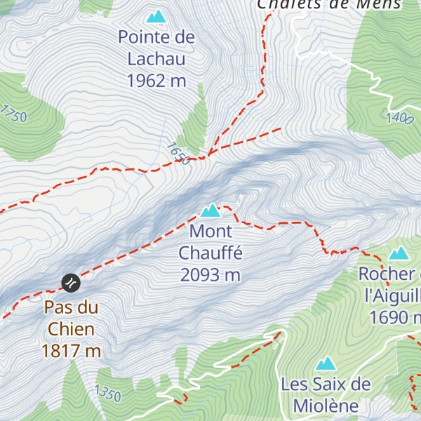 Map of Mont Chauffé