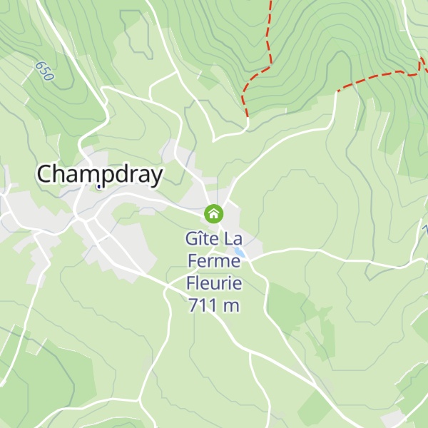 Map of Gîte La Ferme Fleurie