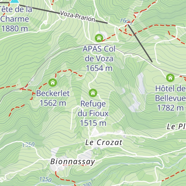 Map of Refuge du Fioux