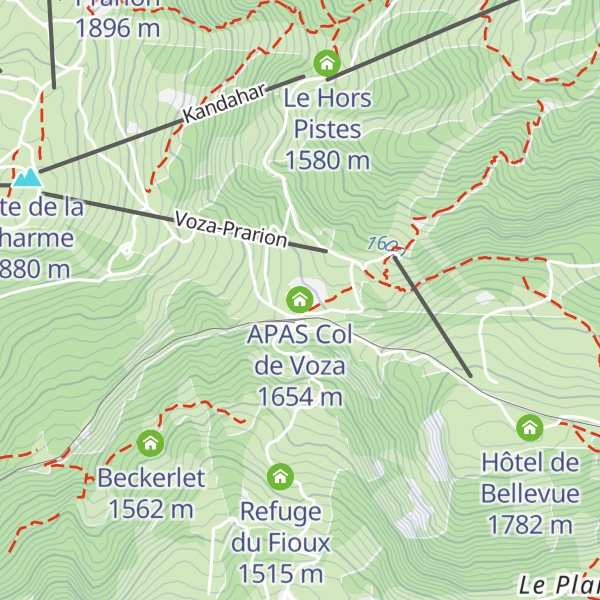 Map of APAS Col de Voza