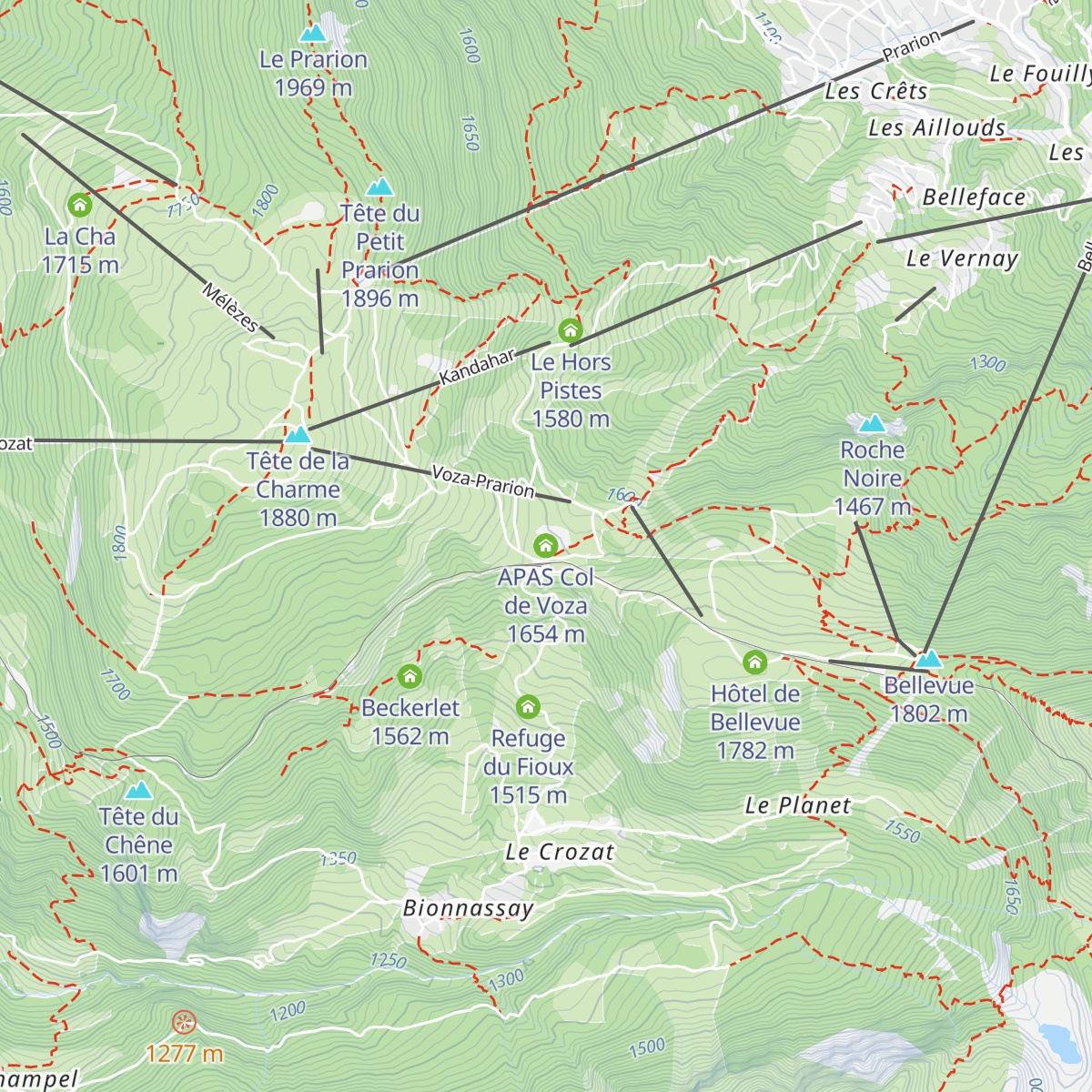 APAS Col de Voza map