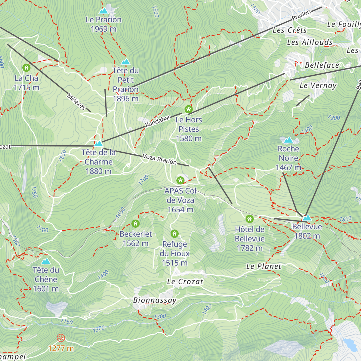 APAS Col de Voza map