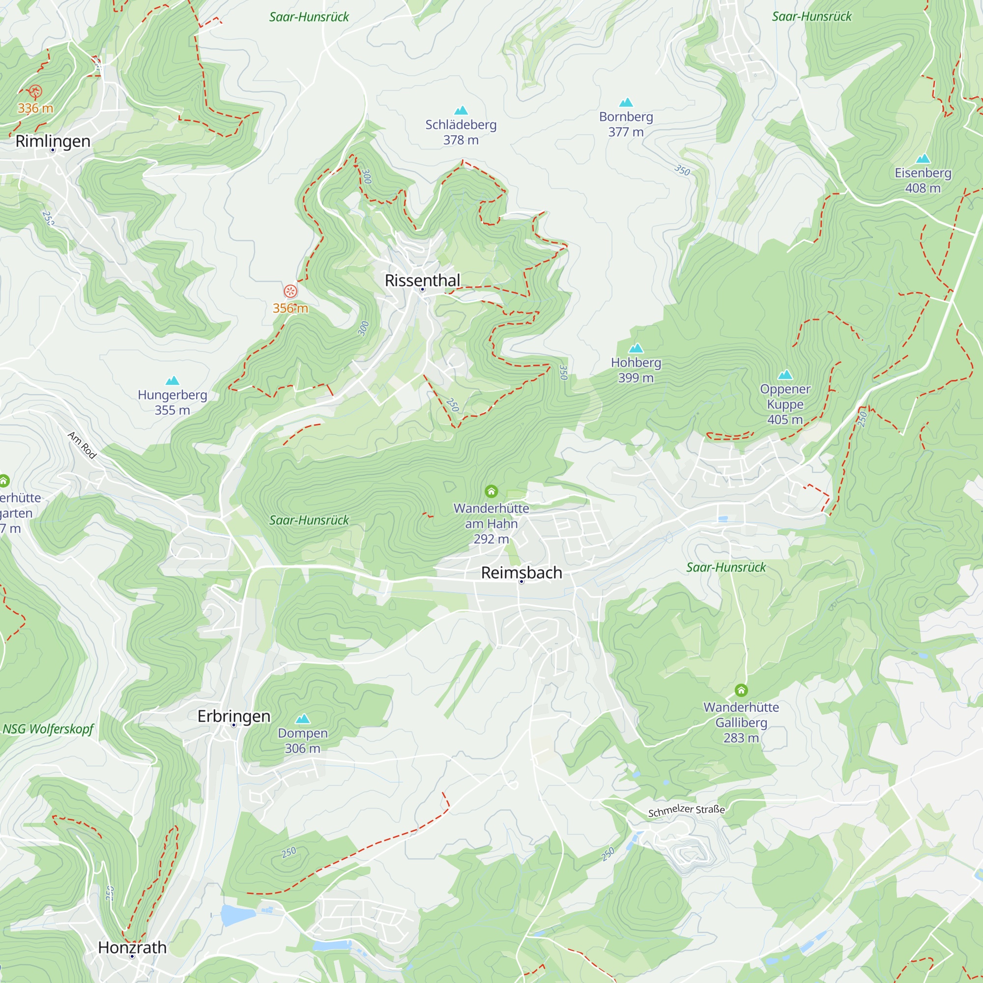 Wanderhütte am Hahn map