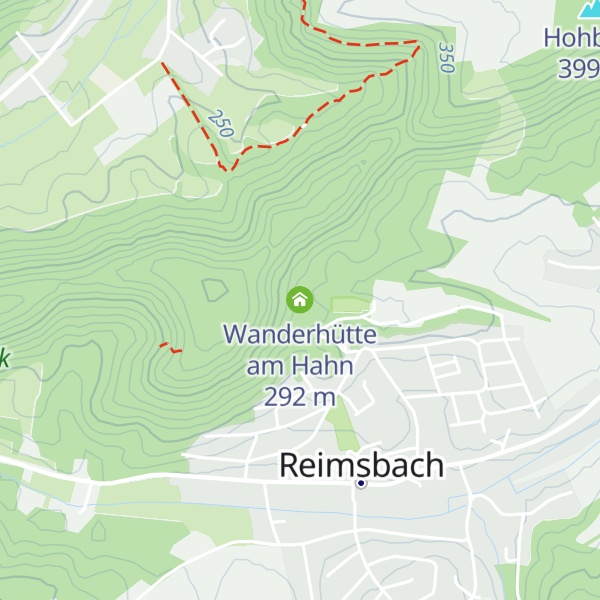 Map of Wanderhütte am Hahn