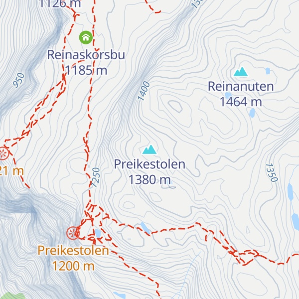 Map of Preikestolen