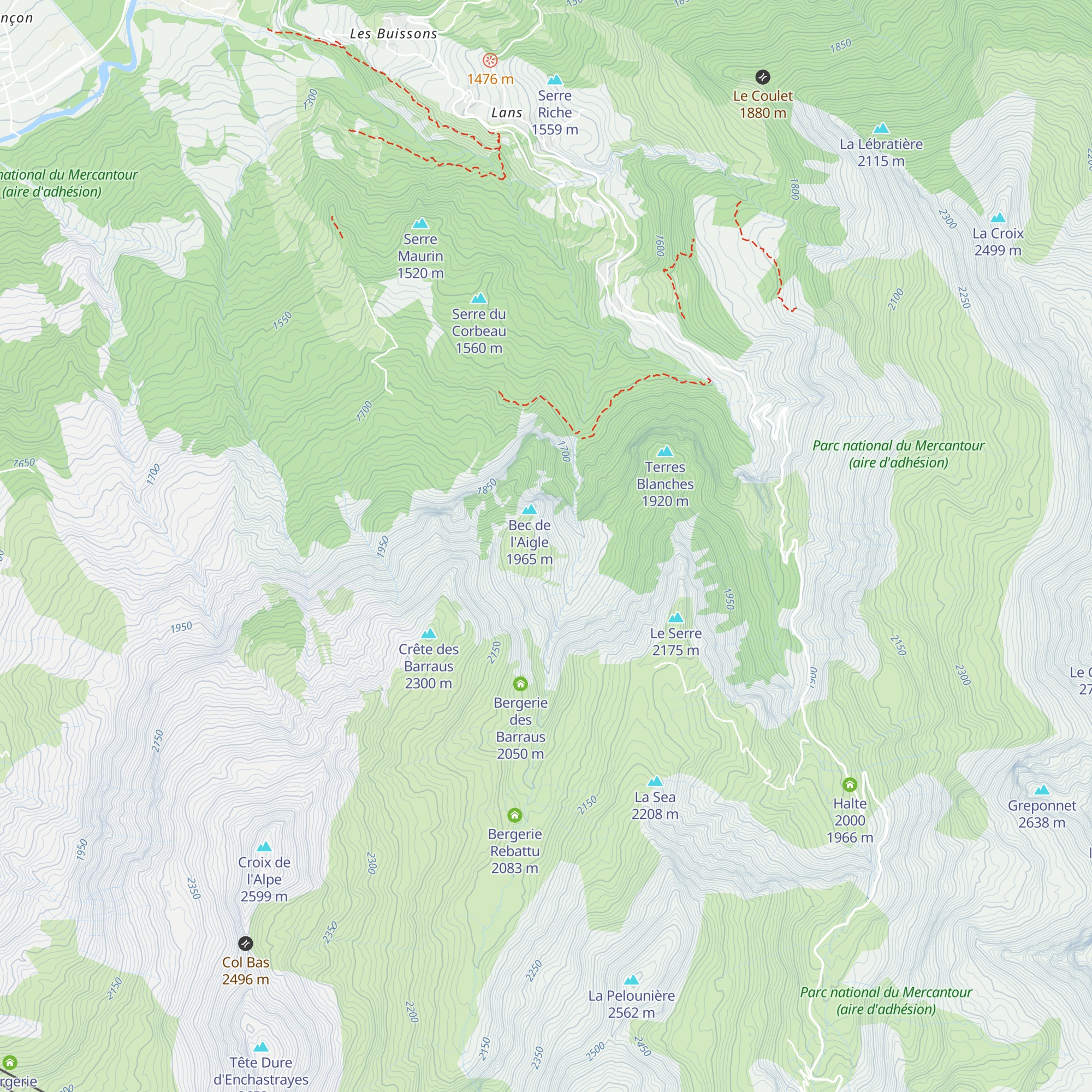 Bergeries de Riou Frècle map