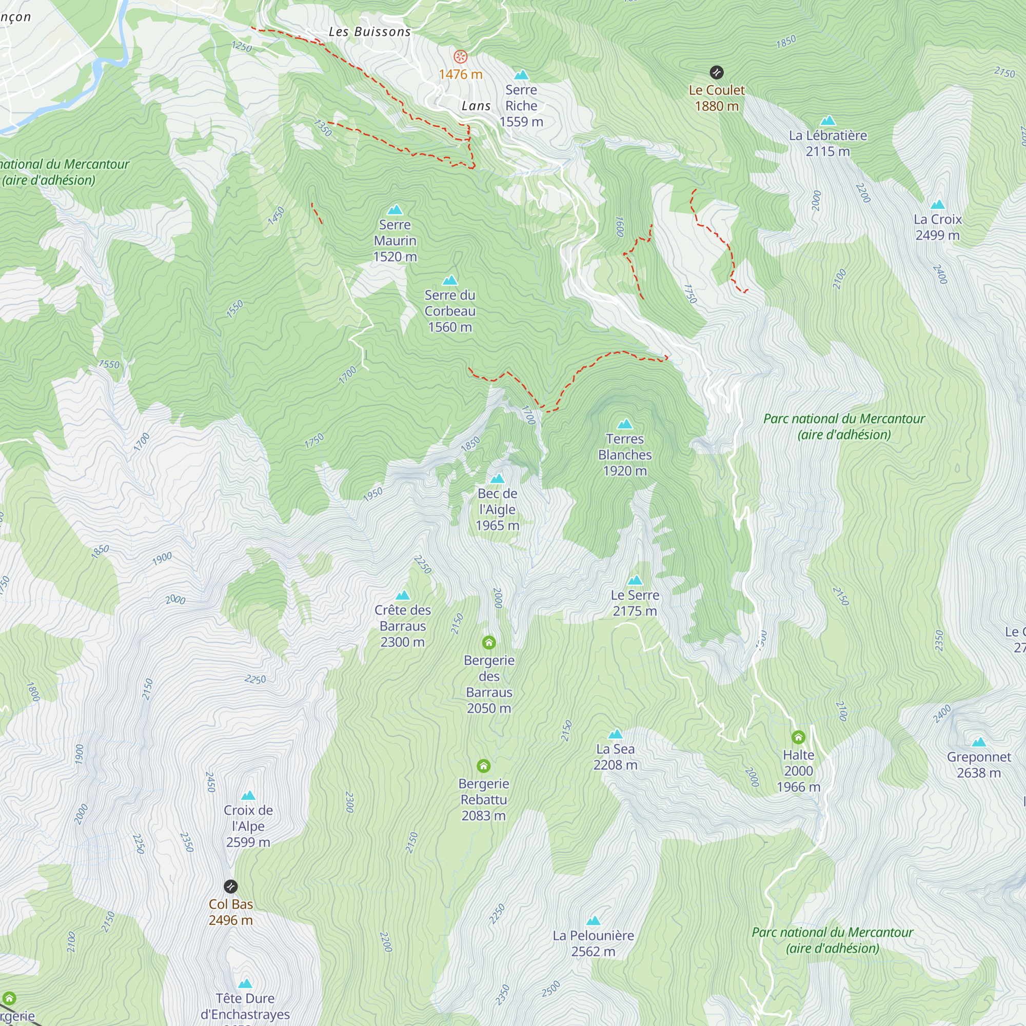 Bergeries de Riou Frècle map
