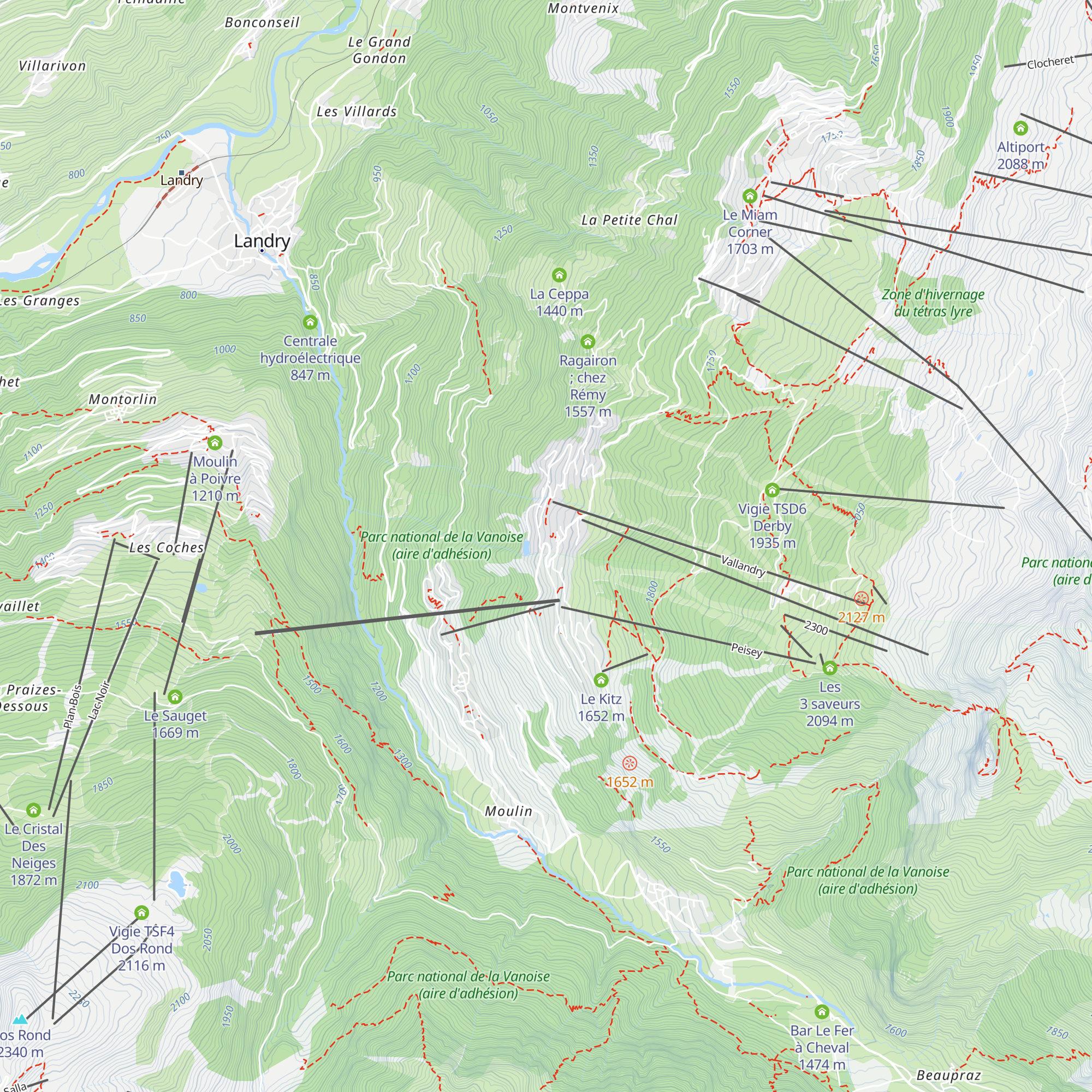 Office du Tourisme Peisey Vallandry map