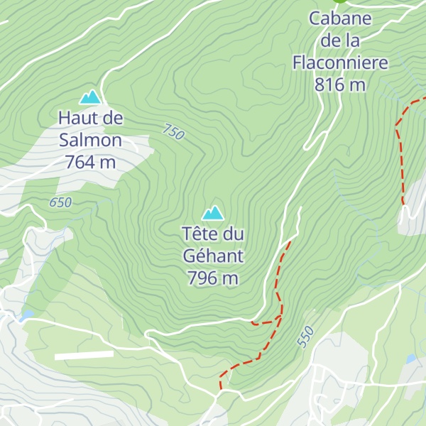 Map of Tête du Géhant