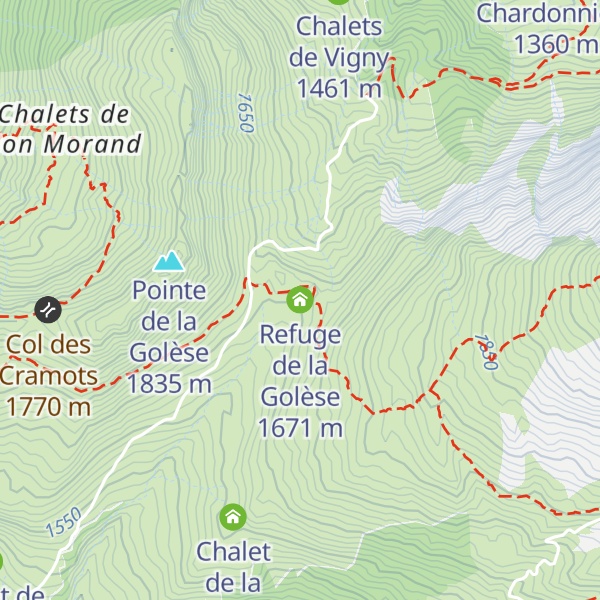 Map of Refuge de la Golèse
