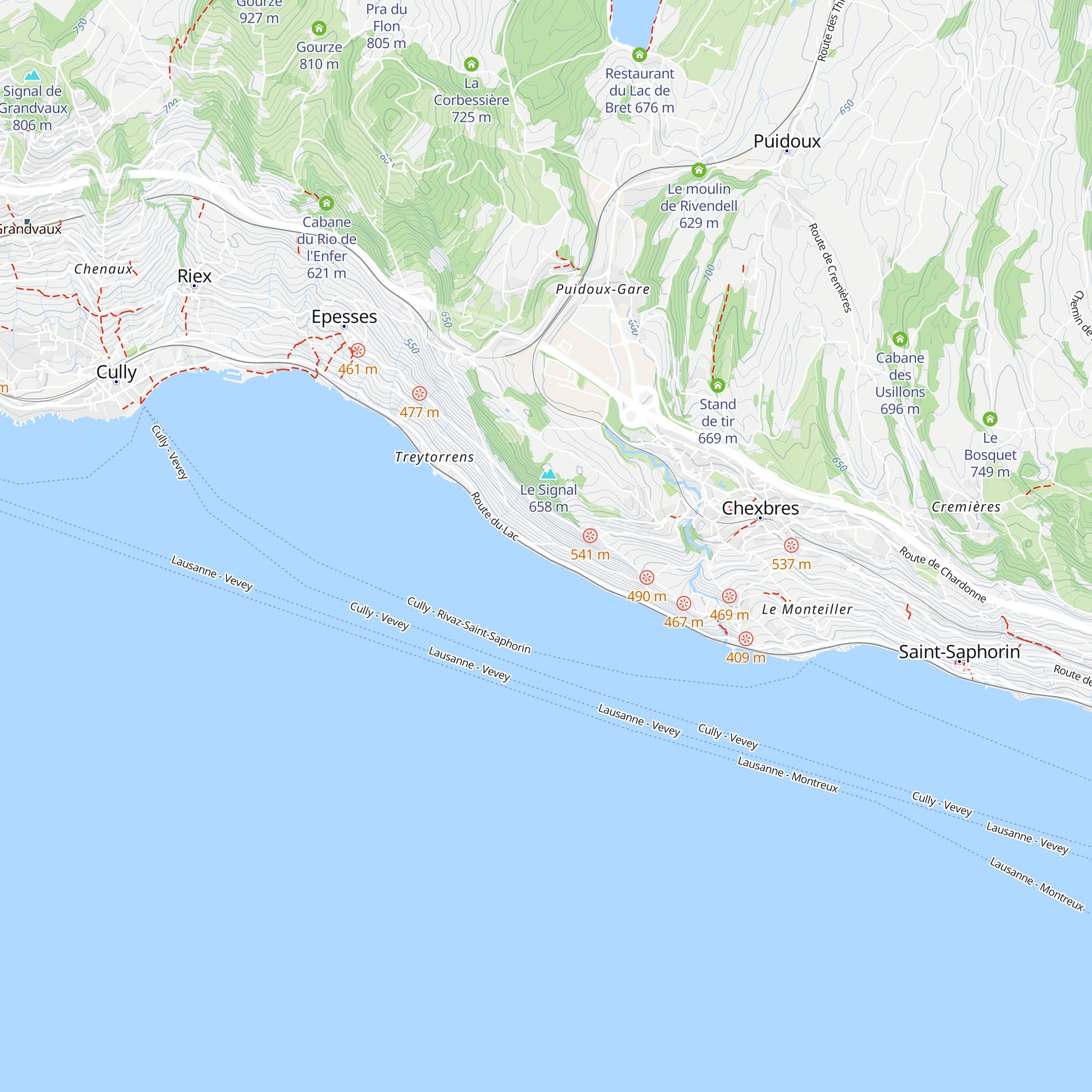 Les Abbayes map